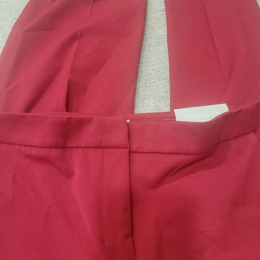 NWT Women's Chico's So Slimming Trouser in Red Sz 10P MSRP $110 - Picture 3 of 10